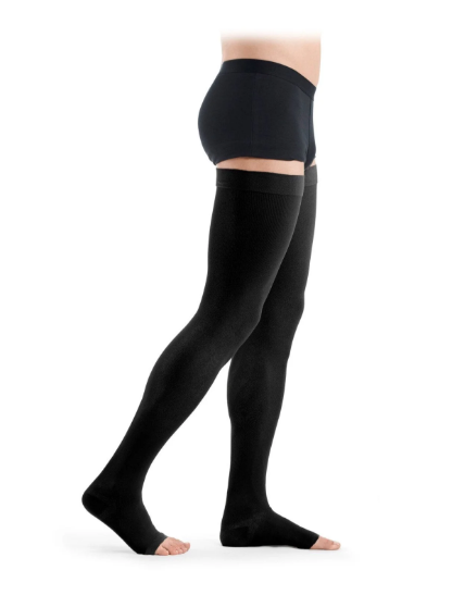 Schenkelstrumpf Thermo open toe
